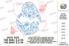 Personalized Easter Ornament Laser Cut. Easter Ornament SVG Product Image 2