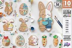 Paintable Easter Characters Laser Cut Bundle | Kids Easter Product Image 1