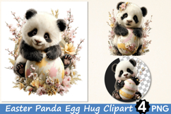 Easter Panda Egg Hug Clipart Product Image 1