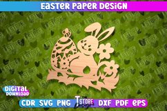 Easter Paper Design | Decorative Rabbit | Happy Easter Product Image 1