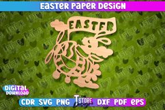 Easter Paper Design | Decorative Rabbit | Happy Easter Product Image 1