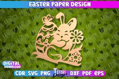 Easter Paper Design | Decorative Rabbit | Happy Easter Product Image 1