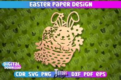 Easter Paper Design | Decorative Rabbit | Happy Easter Product Image 1