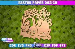Easter Paper Design | Decorative Rabbit | Happy Easter Product Image 1