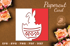 Easter Papercut Card SVG Product Image 1