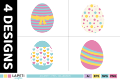 Coordinated pastel Easter eggs for invitations, banners and egg hunt decorations