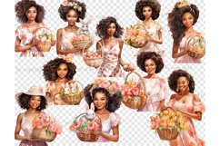 Easter Pastel Clipart, Black Woman Clipart, GlamArtZhanna, Cottagecore Girl PNG, Easter Bunny PNG Bundle, Cute Easter Clipart, Spring Girl PNG Bundle, Happy Spring Clipart Set, Easter Pastel PNG, Fashion Girl PNG