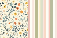 Easter Pastel Floral Digital Paper PNG Product Image 3