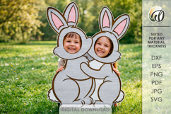 Easter Photo Booth Prop Laser cut. Easter SVG Product Image 1