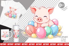Easter Pig Clipart Product Image 1