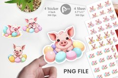 Easter Pig Sticker Product Image 1