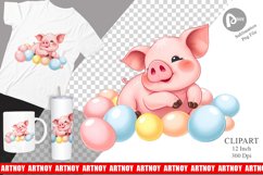 Easter Pig Clipart Product Image 1