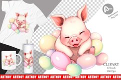 Easter Pig Clipart Product Image 1