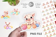 Easter Pig Sticker Product Image 1