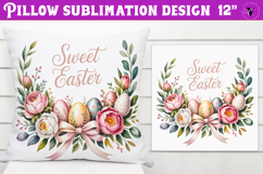 Christian Easter pillow sublimation | Sweet Easter design Product Image 1