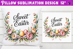 Christian Easter pillow sublimation | Sweet Easter design Product Image 1