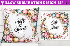 Christian Easter pillow sublimation | Soft and Sweet design Product Image 1