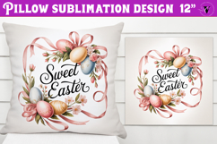Christian Easter pillow sublimation | Sweet Easter design Product Image 1