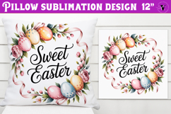 Christian Easter pillow sublimation | Sweet Easter design Product Image 1