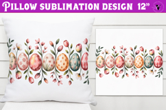Christian Easter pillow sublimation | Easter Eggs design Product Image 1