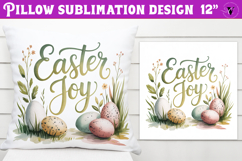 Christian Easter pillow sublimation | Easter joy design Product Image 1