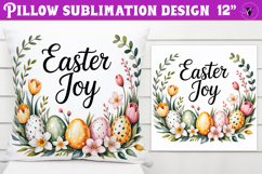 Christian Easter pillow sublimation | Easter joy design Product Image 1