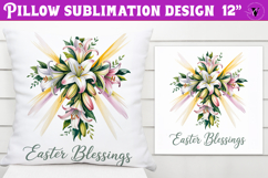 Christian Easter pillow sublimation | Spring Blessing design Product Image 1