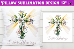 Christian Easter pillow sublimation | Spring Blessing design Product Image 1