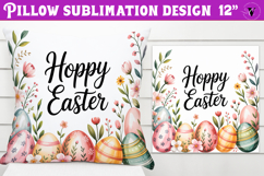 Christian Easter pillow sublimation | Hoppy Easter design Product Image 1