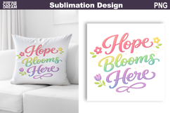 Easter Christian Religious Quote | Hope Blooms Here Product Image 1