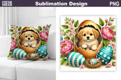 Cute Puppy Pillow Design | Easter Baby Animal Sublimation Product Image 1