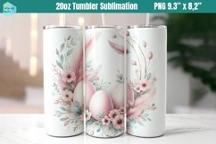 Pink Easter 20 OZ Skinny Tumbler Sublimation Product Image 1