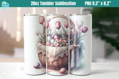 Pink Easter 20 OZ Skinny Tumbler Sublimation Product Image 1