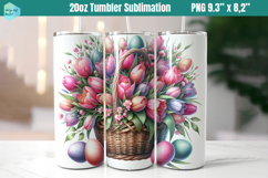 Pink Easter 20 OZ Skinny Tumbler Sublimation Product Image 1