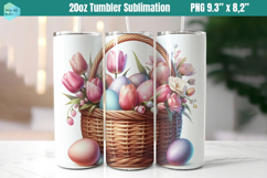 Pink Easter 20 OZ Skinny Tumbler Sublimation Product Image 1