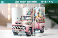 Pink Easter 20 OZ Skinny Tumbler Sublimation Product Image 1