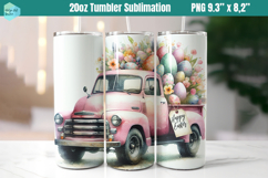 Pink Easter 20 OZ Skinny Tumbler Sublimation Product Image 1