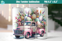 Pink Easter 20 OZ Skinny Tumbler Sublimation Product Image 1