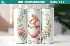 Pink Easter 20 OZ Skinny Tumbler Sublimation Product Image 1