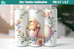 Pink Easter 20 OZ Skinny Tumbler Sublimation Product Image 1