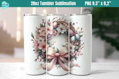 Pink Easter 20 OZ Skinny Tumbler Sublimation Product Image 1