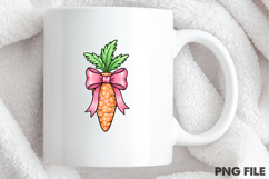 Easter PNG Cute Carrot with Pink Bow Product Image 4