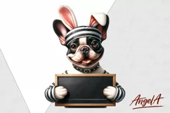 French bulldog / Easter dog / bad bunny / funny dog clipart Product Image 2
