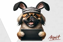 Pekingese / funny dog clipart / Easter dog / bad bunny Product Image 2