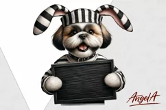 Shih tzu clipart / Easter dog clipart / bunny ears Product Image 2
