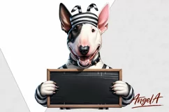 Bullterrier / Easter dog clipart / bad bunny / funny dog PNG Product Image 2
