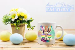 HIP HOP PNG, groovy Easter bunny sublimation design Product Image 3
