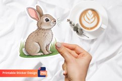 Easter Rabbit Stickers, Animal Stickers, Bunny Stickers Product Image 1