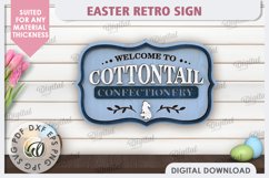 Easter Retro Signs Laser Cut Bundle. Easter Decor SVG Product Image 3