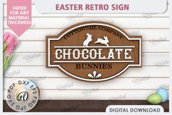 Easter Retro Signs Laser Cut Bundle. Easter Decor SVG Product Image 5
